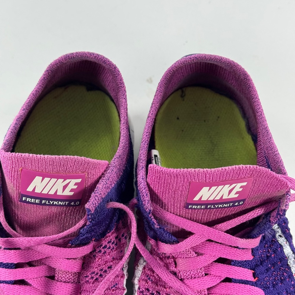 Nike Free Flyknit 4.0 Womens Purple Pink‎ Running Shoes 631050-615 Size 8.5 - Picture 12 of 12
